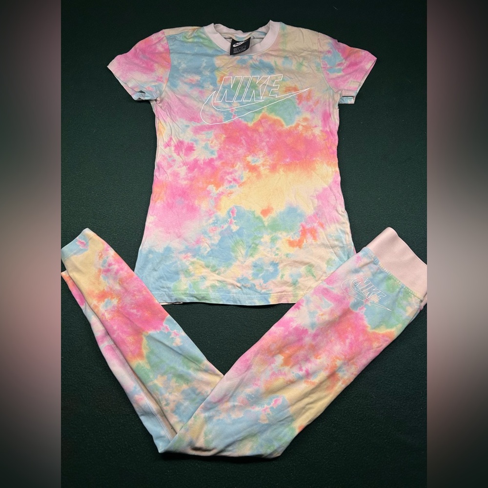 Nike Pastel Tie-Dye Short Sleeve Set in Pink, Blue, Yellow